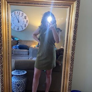 Jcrew ruffle sleeve cotton dress